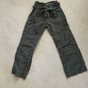 Linen /cotton blend utility pants